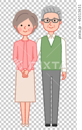 笑顔のシニア男女 40313631