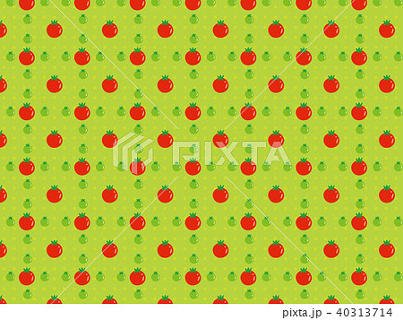 シンプルでポップなミニトマトの背景イラストのイラスト素材 40313714