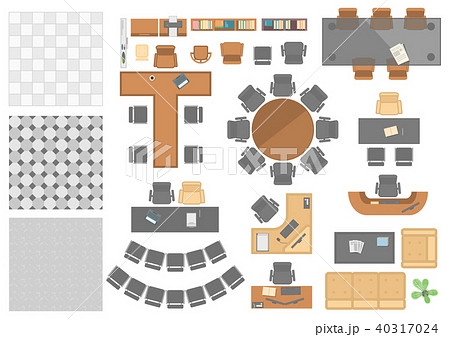 Office workplace elements - set of modern vector objects Office workplace elements - set of modern vector objects 40317024