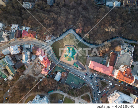 on top of view of St. Andrew's Church or the Cathedral of St. Andrew in sity Kyiv on top of view of St. Andrew's Church or the Cathedral of St. Andrew in sity Kyiv 40318040