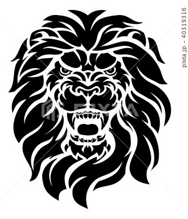 Mean Lion Headのイラスト素材