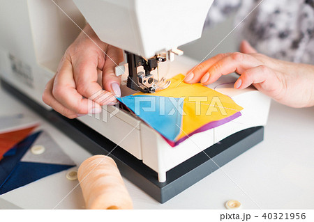 hobby, technology, quilting concept. hobby, technology, quilting concept. 40321956
