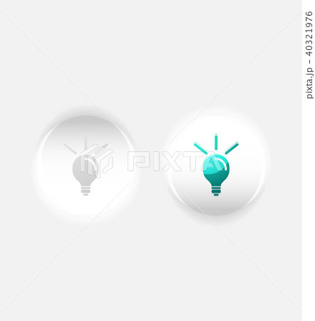 Light bulb, new idea concept web button Light bulb, new idea concept web button 40321976