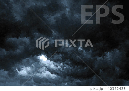 Vector polygonal beautiful storm sky with clouds 40322423