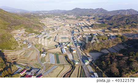 日本の田舎風景 ドローン撮影 40322579