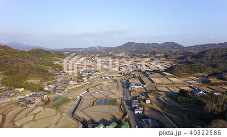 日本の田舎風景 ドローン撮影 40322586