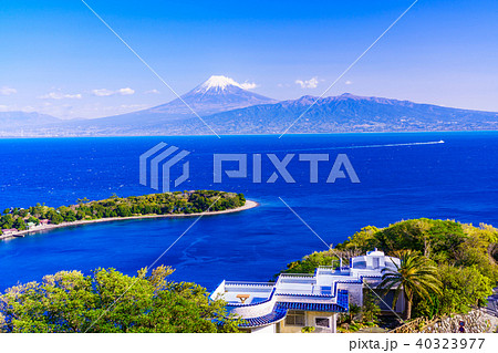 (静岡県)大瀬崎から、海越しの富士山 (静岡県)大瀬崎から、海越しの富士山 40323977