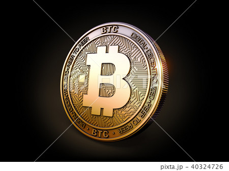 Bitcoin - Cryptocurrency Coin. 3D rendering 40324726