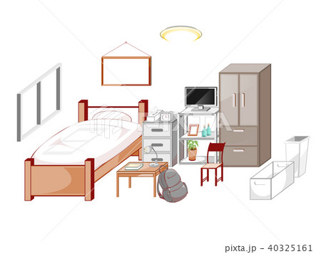 ベッドルームのイラスト素材 ベッドルームのイラスト素材