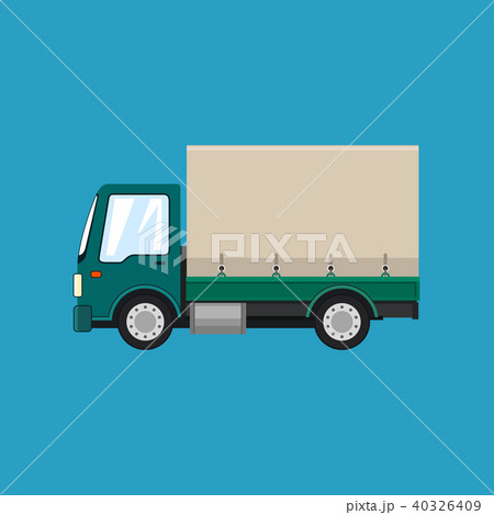Green Covered Truck Isolated 40326409