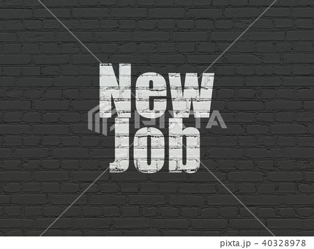 Finance concept: New Job on wall background 40328978