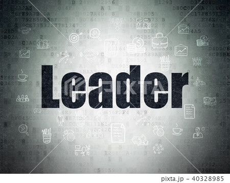 Finance concept: Leader on Digital Data Paper background 40328985