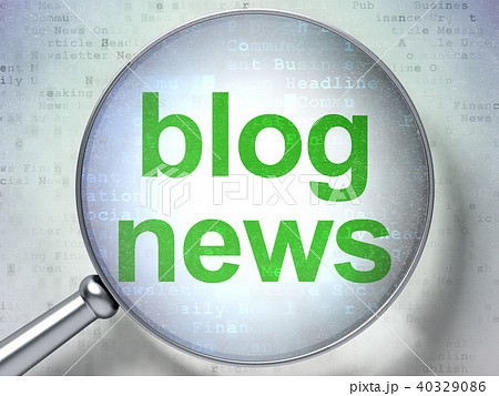 News concept: Blog News with optical glass 40329086