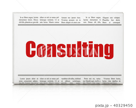 Finance concept: newspaper headline Consulting 40329450
