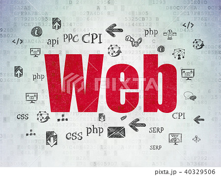 Web design concept: Web on Digital Data Paper background 40329506