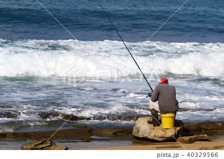 man on the shores of the Mediterranean Sea 40329566