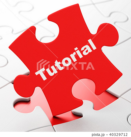 Education concept: Tutorial on puzzle background Education concept: Tutorial on puzzle background 40329712