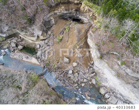 崖崩れ(空撮) 崖崩れ(空撮) 40333683