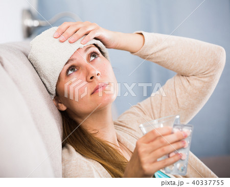 Woman being ill 40337755