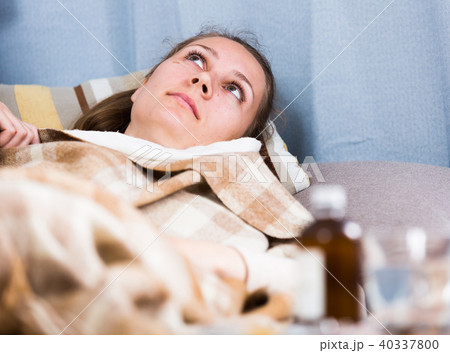 Woman being ill Woman being ill 40337800