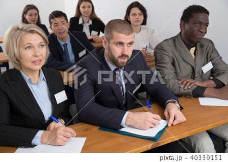 People during business seminar in lecture hall People during business seminar in lecture hall 40339151