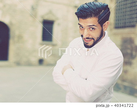 Smiling man with crossed arms Smiling man with crossed arms 40341722