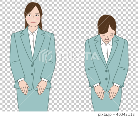 スーツの女性　日本の陳謝（もえぎ） 40342118