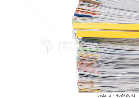 Stack of business document papers isolated Stack of business document papers isolated 40343643