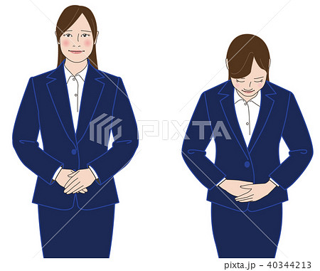 スーツの女性 韓国の陳謝(紺) スーツの女性 韓国の陳謝(紺) 40344213