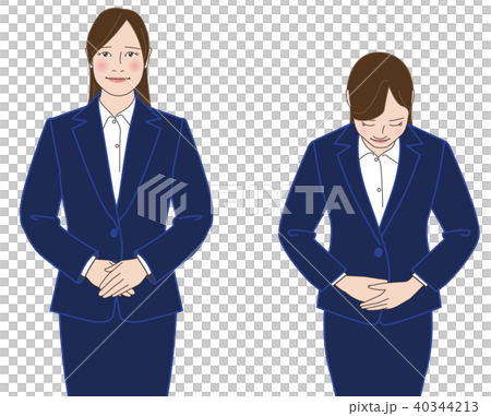 スーツの女性 韓国の陳謝(紺) スーツの女性 韓国の陳謝(紺) 40344213