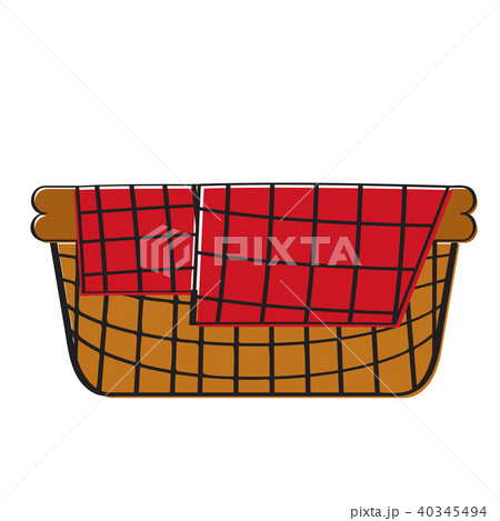 Empty picnic basket icon 40345494