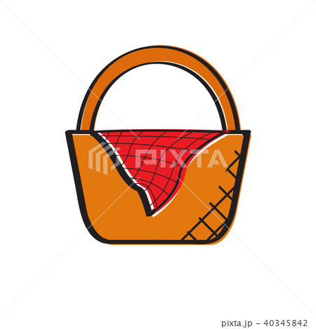 Empty picnic basket icon 40345842
