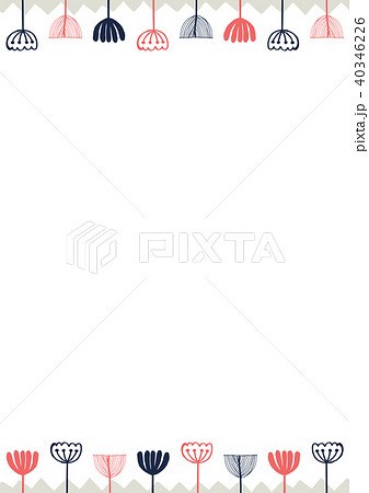 手描き植物フレーム 手描き植物フレーム 40346226