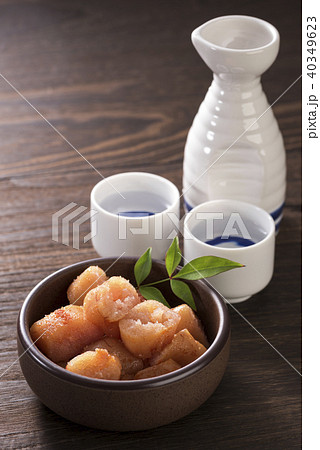 辛子明太子と日本酒 辛子明太子と日本酒 40349623