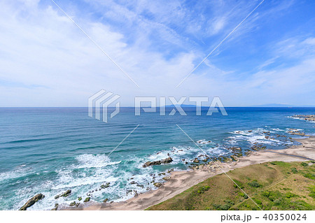館山市平砂浦海岸付近を空撮 40350024