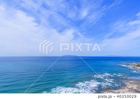 館山市平砂浦海岸付近を空撮 40350029