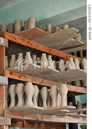 Rows of Drying Pottery Rows of Drying Pottery 40350367