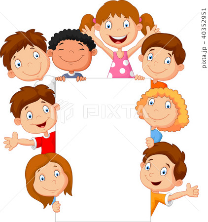 kids with blank sign kids with blank sign 40352951