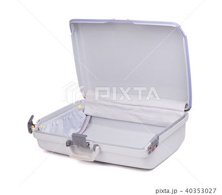 Grey suitcase isolated 40353027