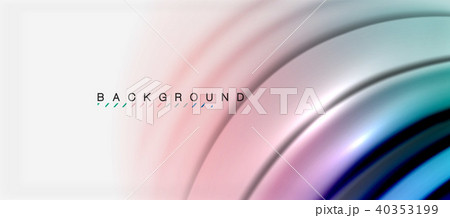 Blurred fluid colors background, abstract waves lines, vector illustration 40353199