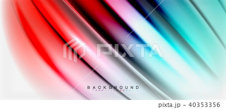 Blurred fluid colors background, abstract waves lines, vector illustration 40353356