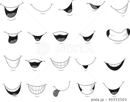 Set Of Smiling Mouthのイラスト素材