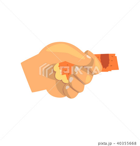 Human hand holding cat paw, friendship, training, veterinary care concept vector Illustration on a Human hand holding cat paw, friendship, training, veterinary care concept vector Illustration on a 40355668