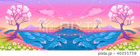 Fantasy landscape with castle 40355759