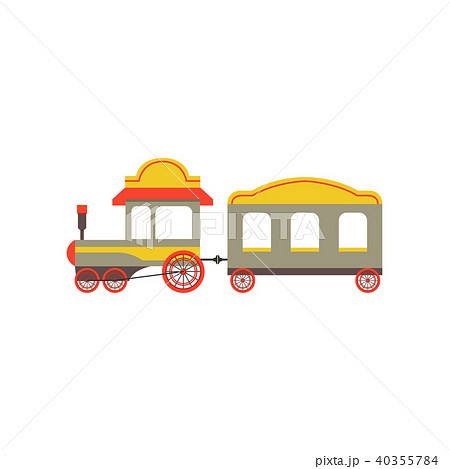 Childrens passenger toy train, colorful cartoon... - Stock Illustration  [40355784] - PIXTA