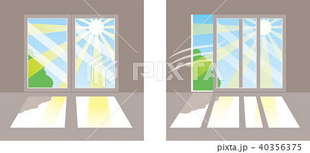 窓の直射日光のイラスト素材