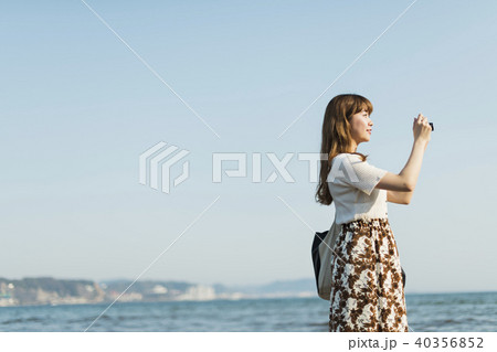 女子 一人旅行 カメラ女子 海 港 女子 一人旅行 カメラ女子 海 港 40356852