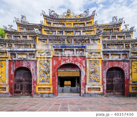 Colorful imperial city gate, Hue, Vietnam Colorful imperial city gate, Hue, Vietnam 40357430