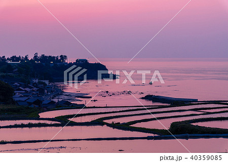 棚田の夕景 棚田の夕景 40359085