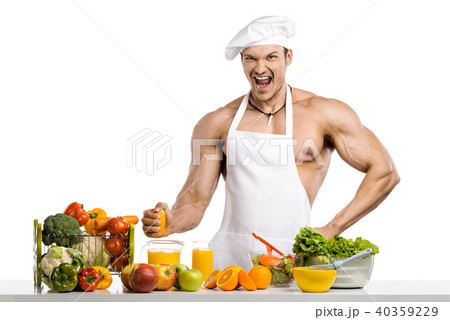 Man bodybuilder cook Man bodybuilder cook 40359229